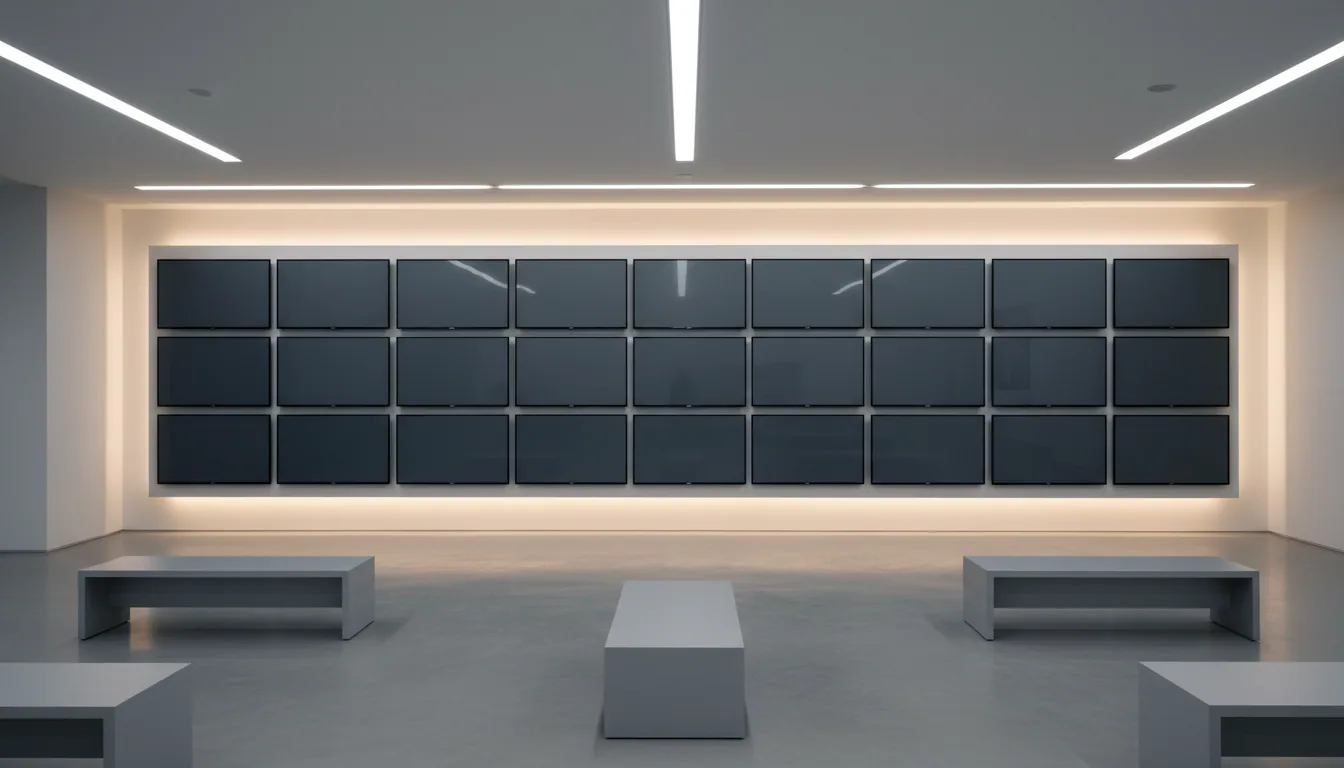 TV duvarı için anti-glare aydınlatma kompozisyonu