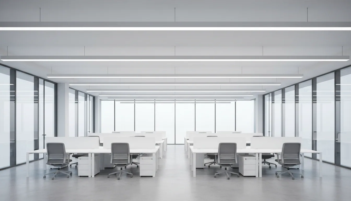 Yeşil sertifikalı ofis binası enerji verimli LED aydınlatma uygulaması