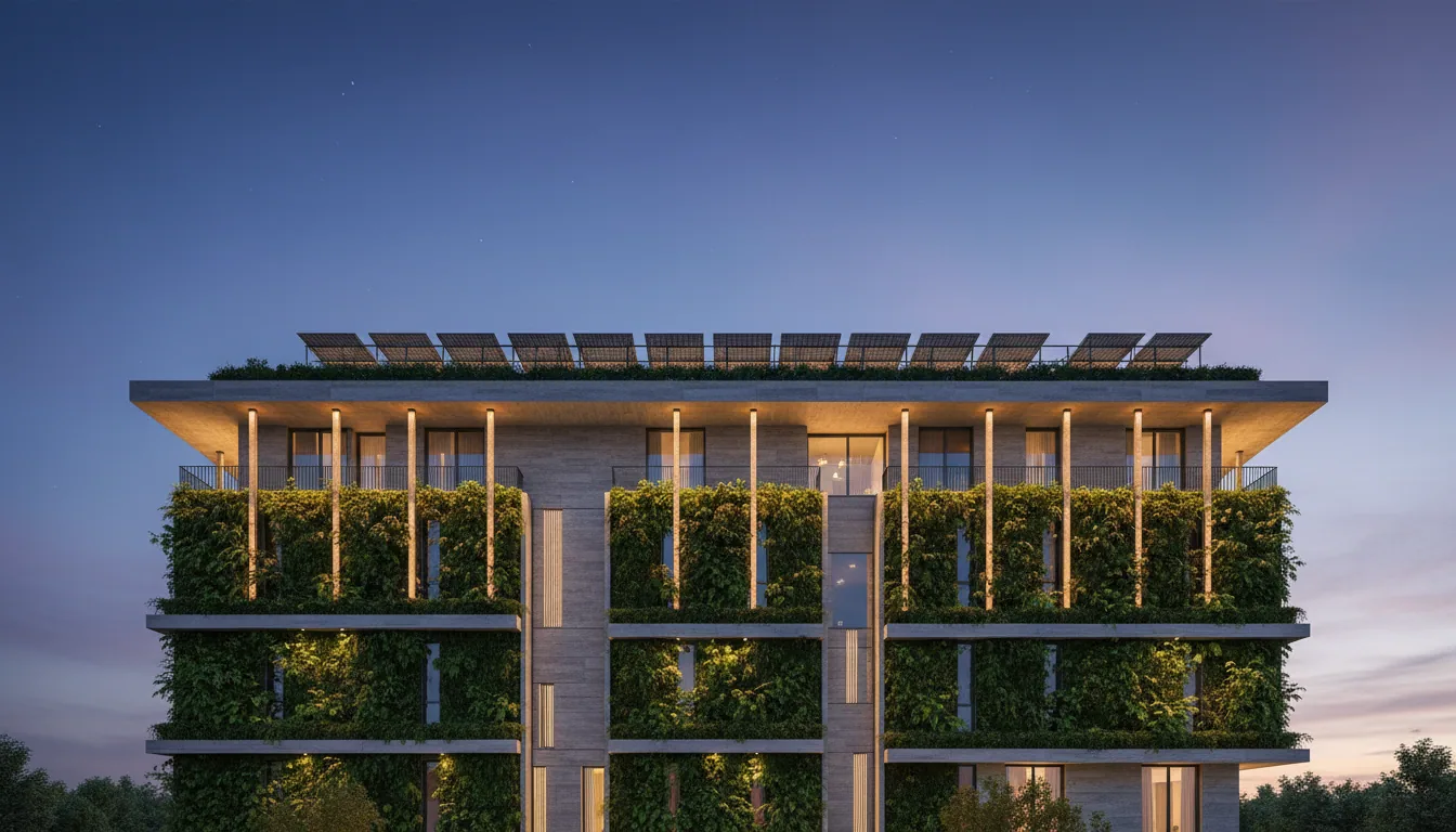LEED veya BREEAM sertifikalı yeşil binada sürdürülebilir aydınlatma