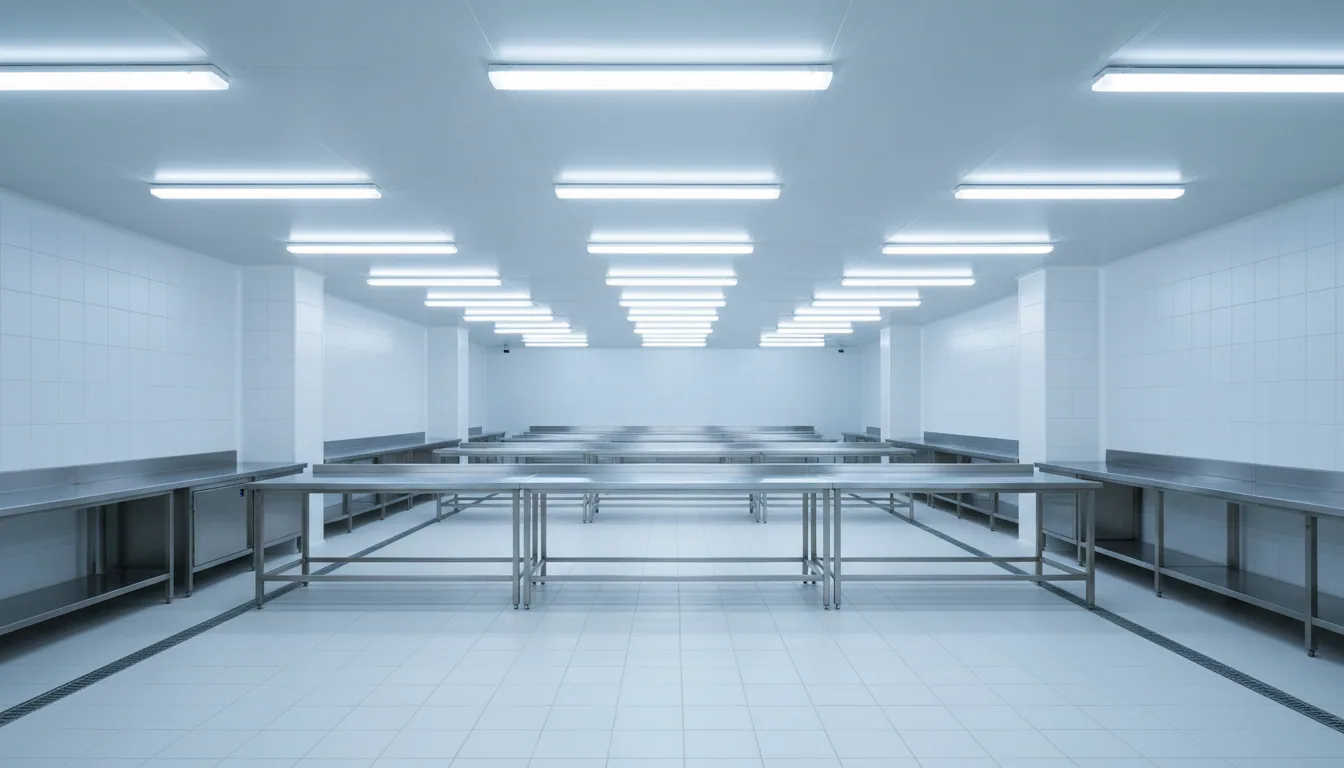 Endüstriyel tesiste IP65 lineer etanj LED armatürler