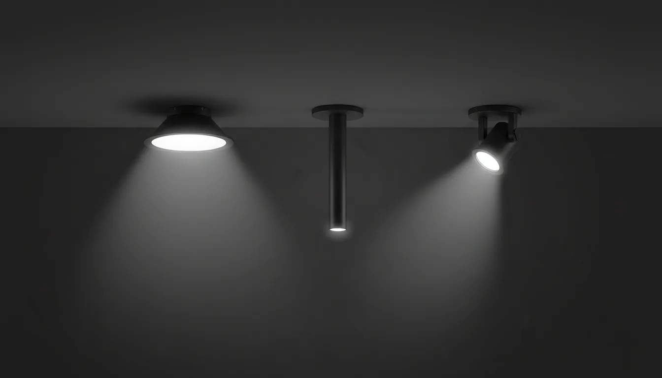 Sıva altı armatür tipleri: downlight, spot ve adjustable